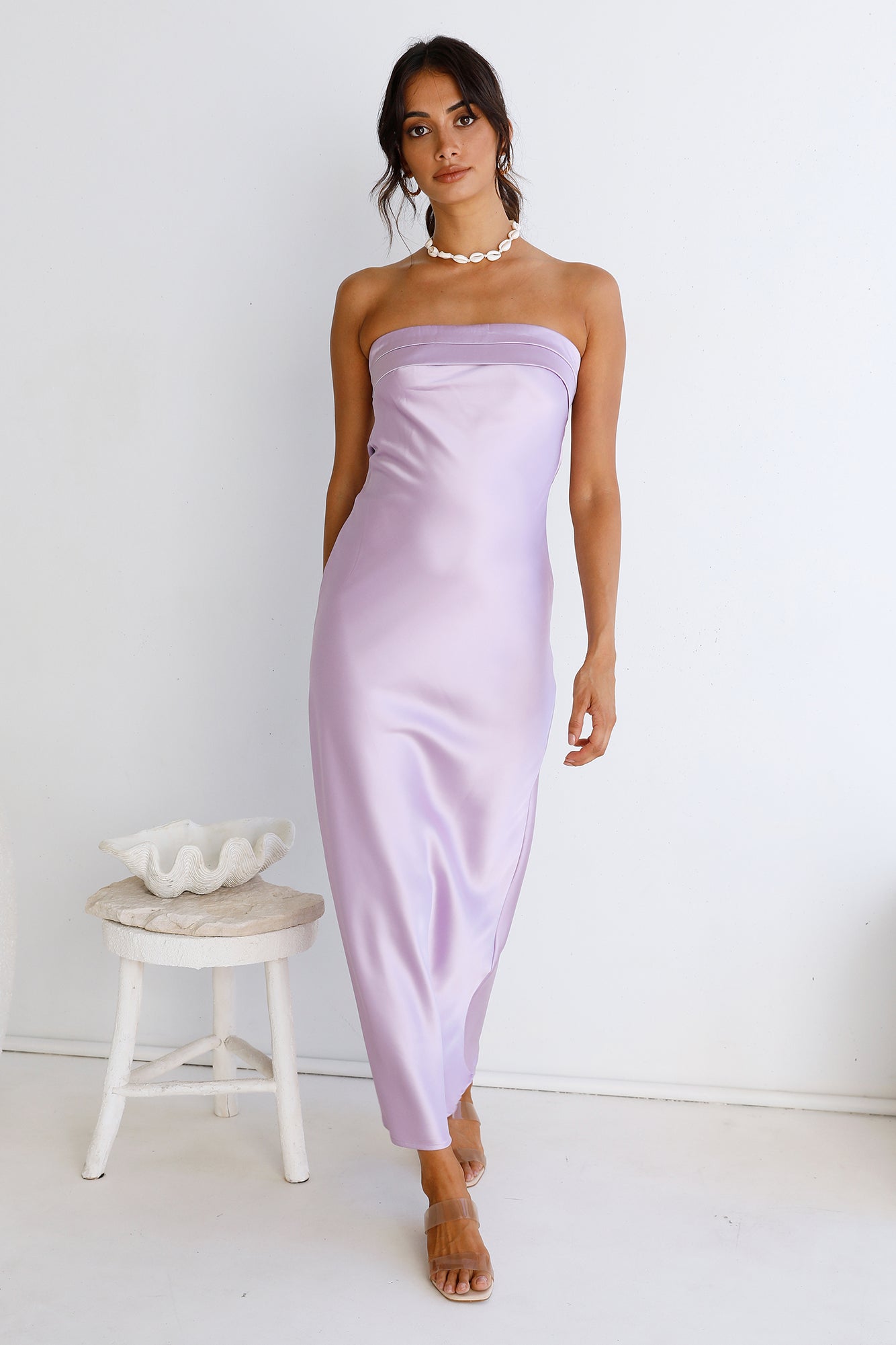 Gleam In Gold Maxi Dress Purple-Seaa Fashion