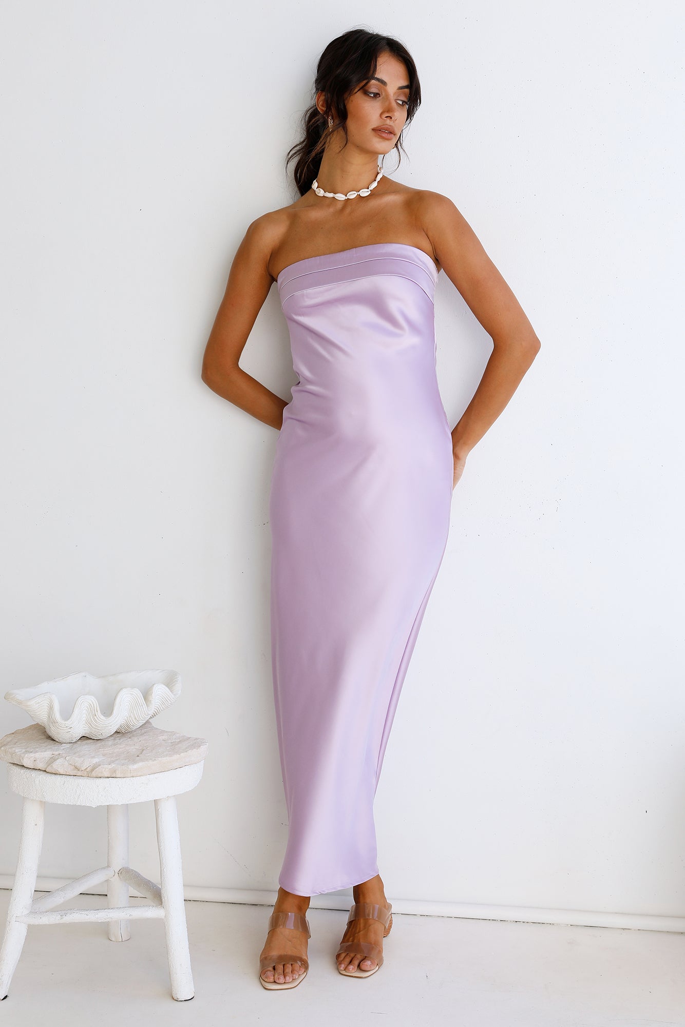 Gleam In Gold Maxi Dress Purple-Seaa Fashion