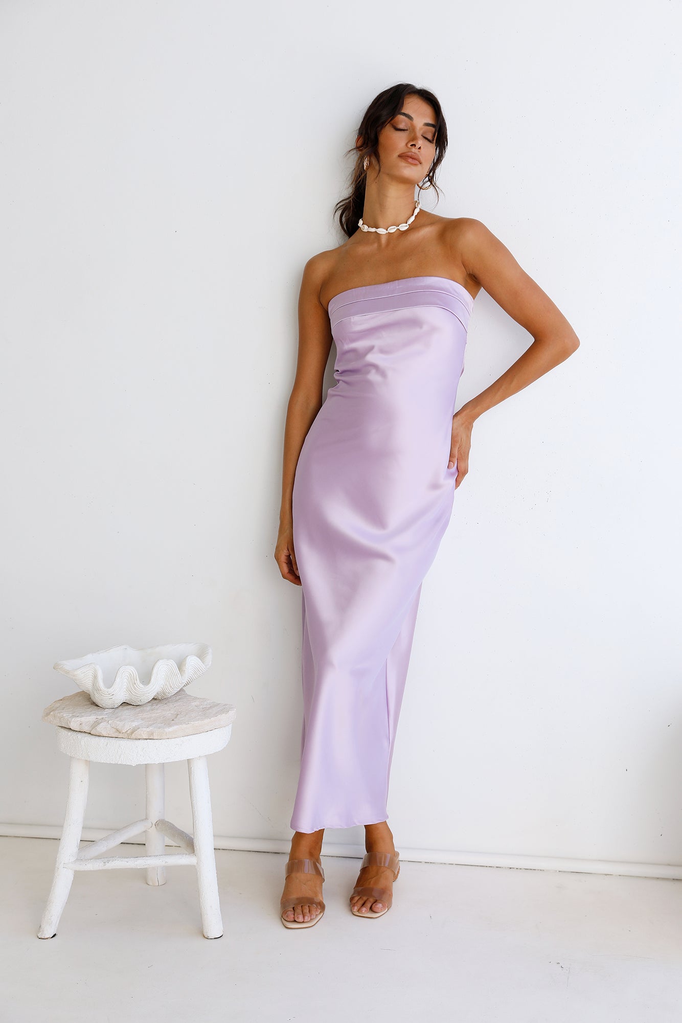 Gleam In Gold Maxi Dress Purple-Seaa Fashion