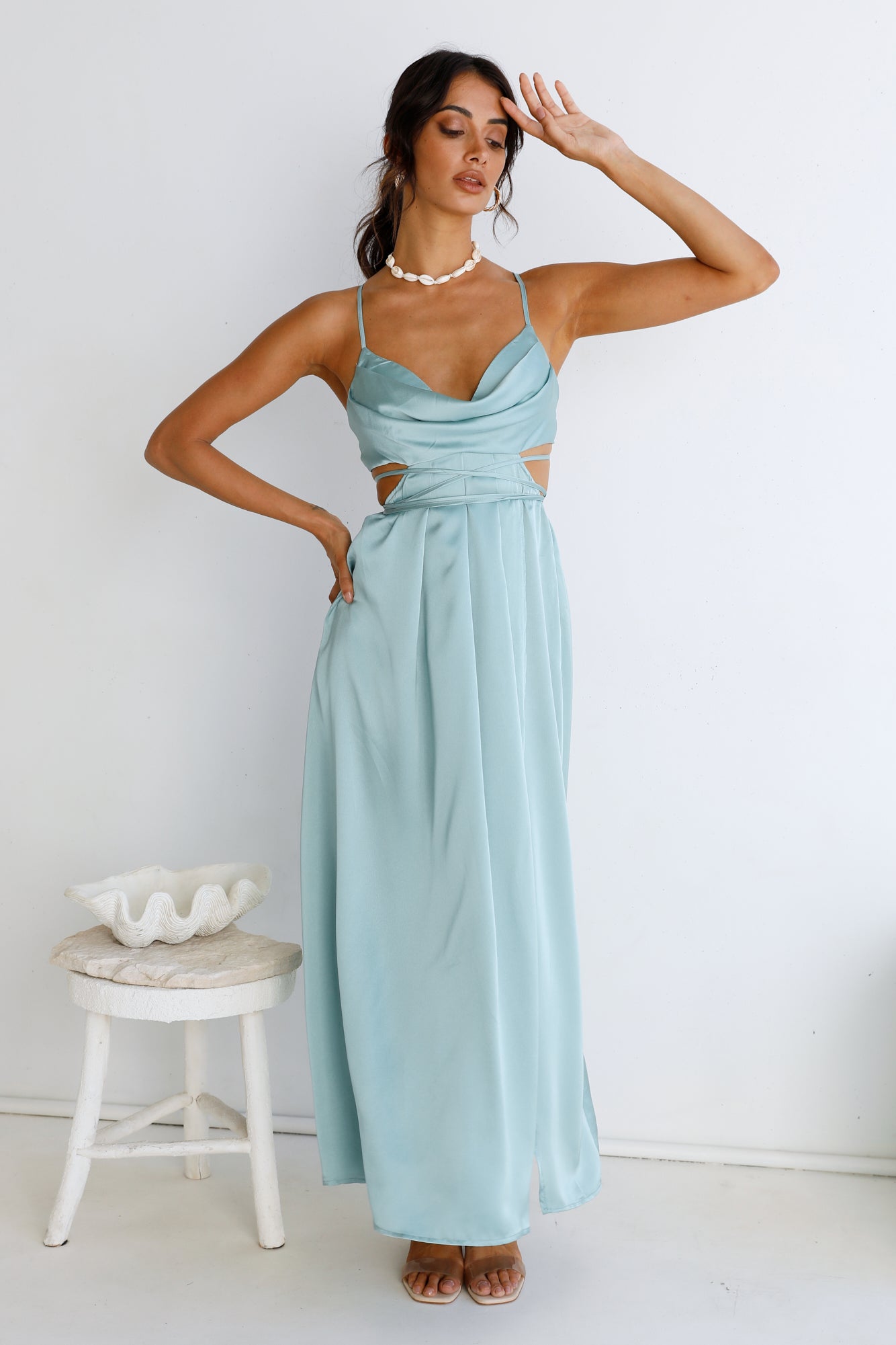 Be My Darling Maxi Dress Light Blue-Seaa Fashion