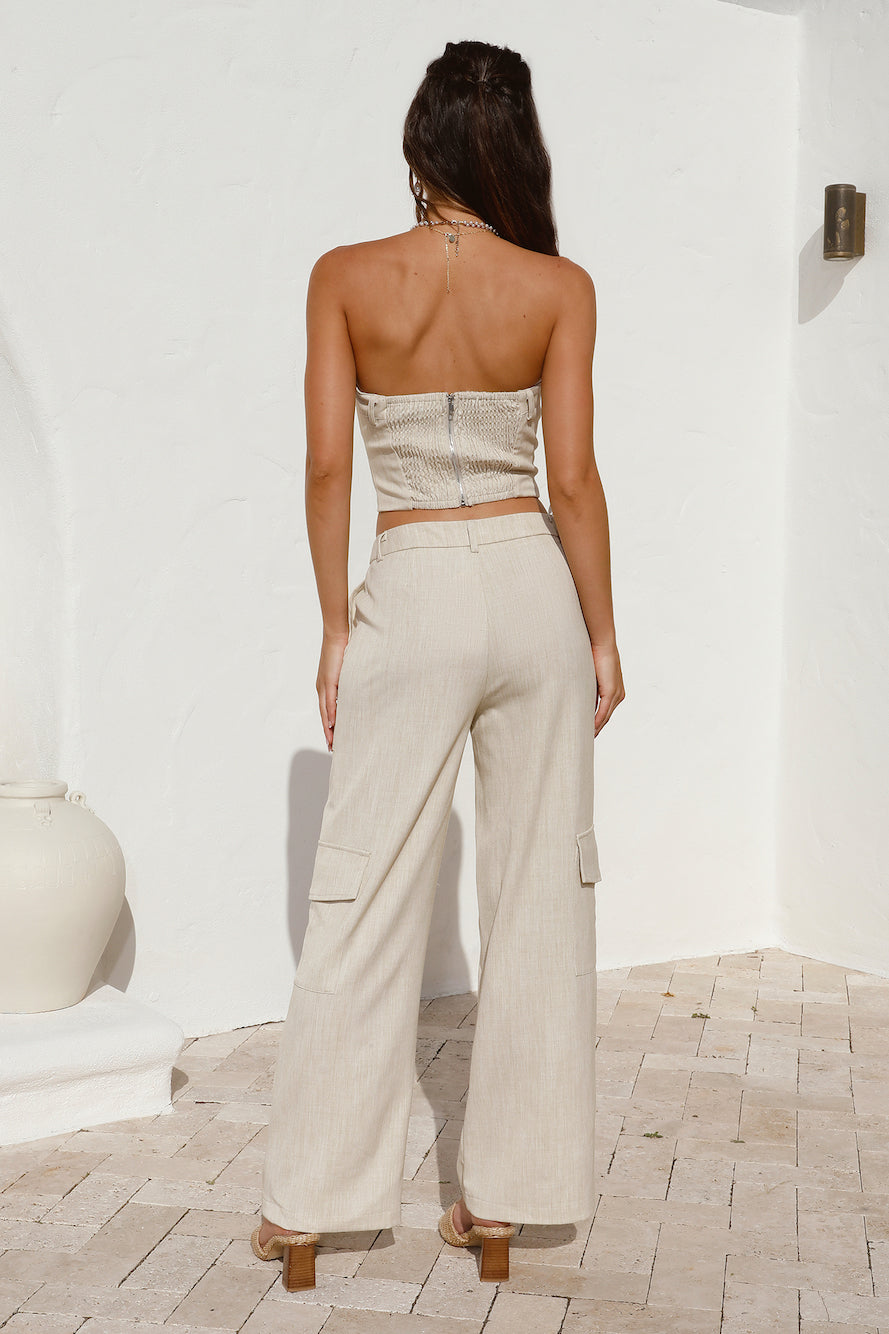 Have My Word Pants Beige-Seaa Fashion