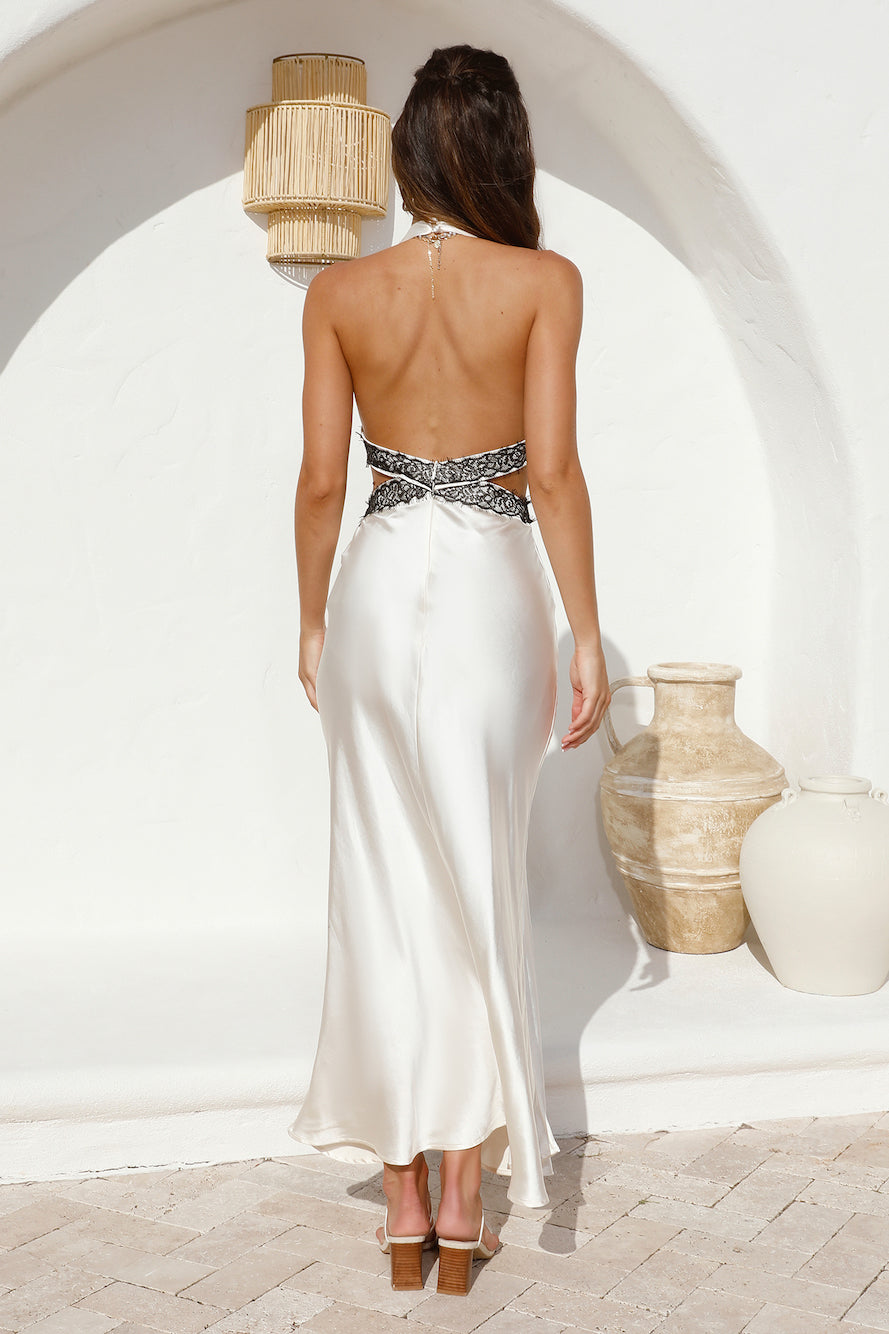 Between Us Maxi Dress Oyster-Seaa Fashion