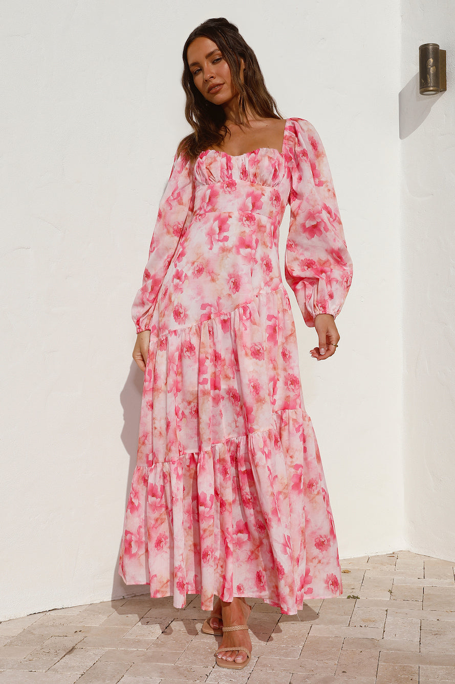 Like A Princess Maxi Dress Pink-Seaa Fashion