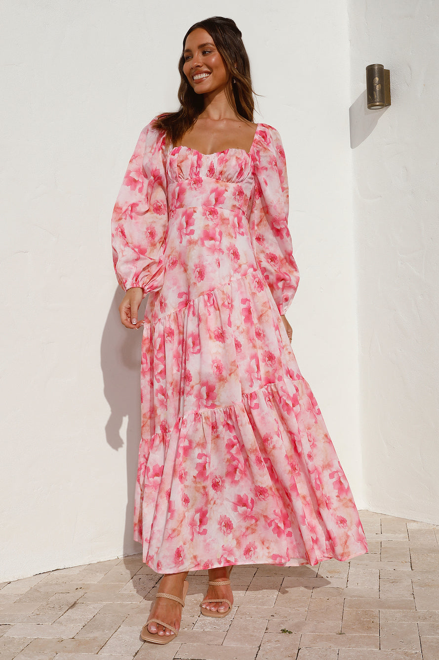 Like A Princess Maxi Dress Pink-Seaa Fashion