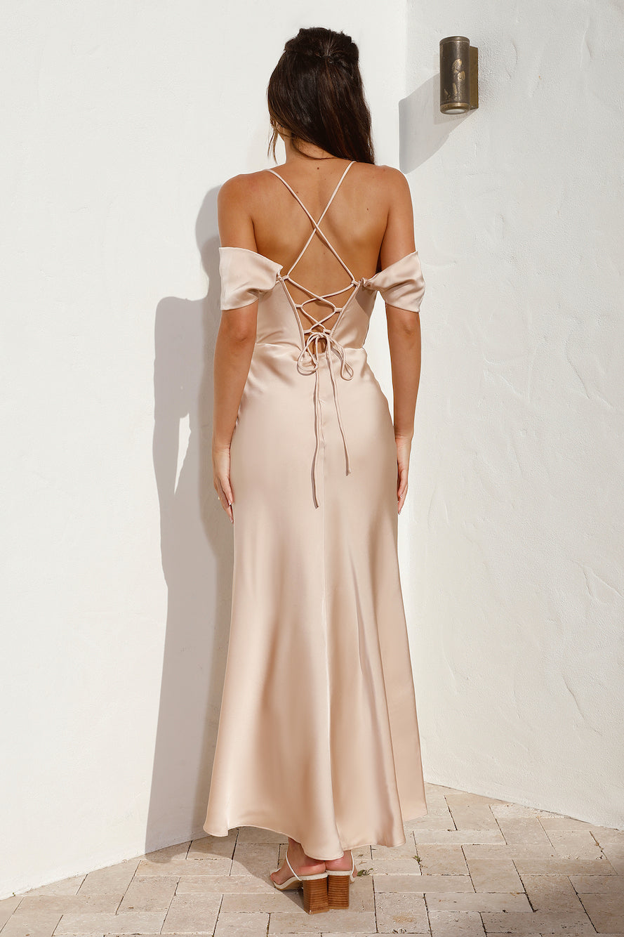 Pour Moi Maxi Dress Champagne-Seaa Fashion