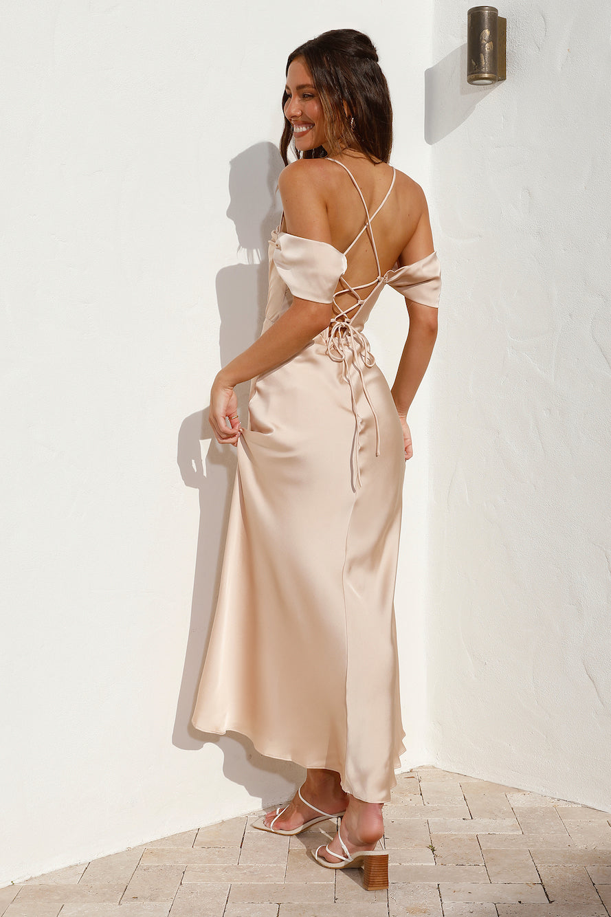Pour Moi Maxi Dress Champagne-Seaa Fashion