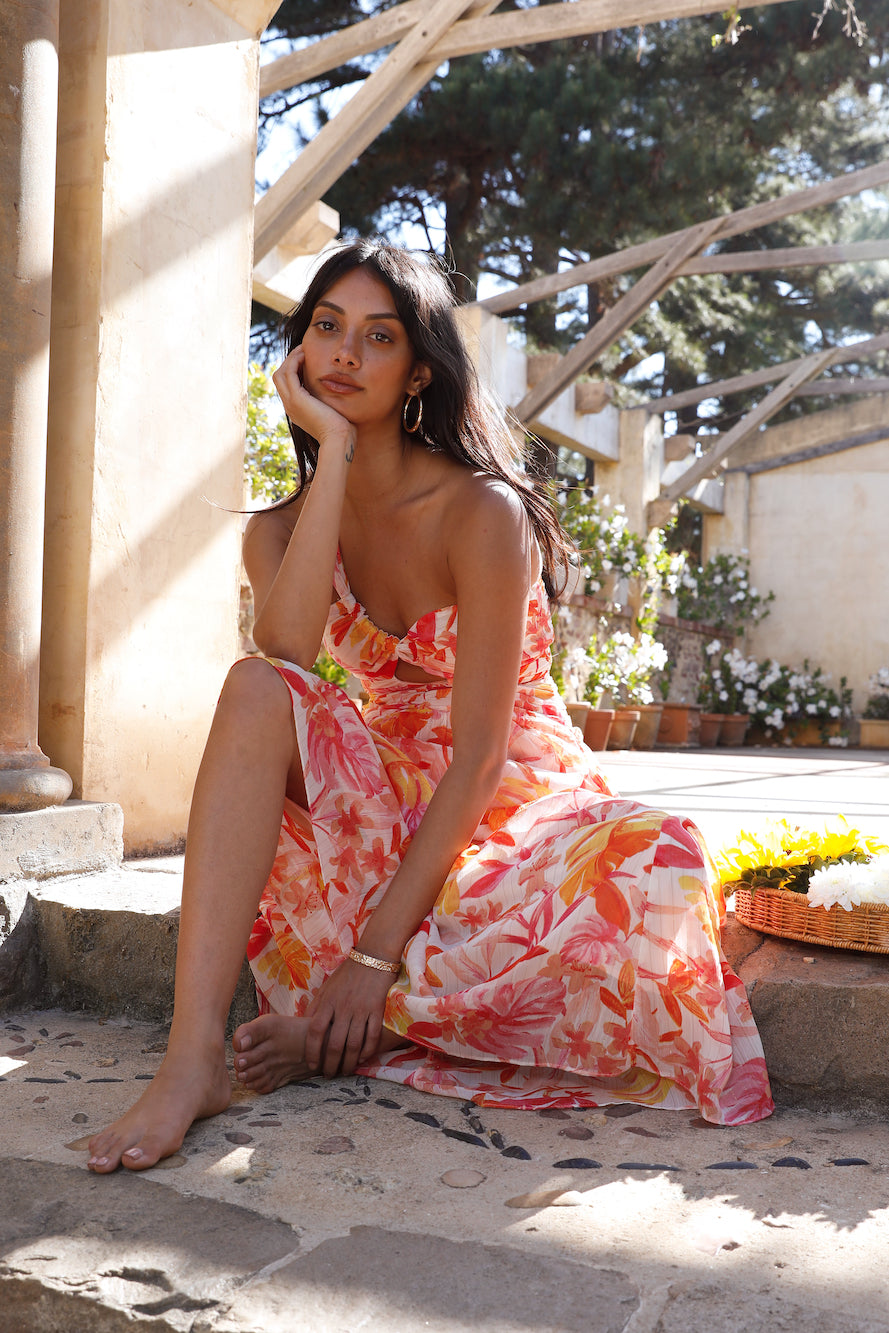 Flashing Lights Maxi Dress Pink-Seaa Fashion