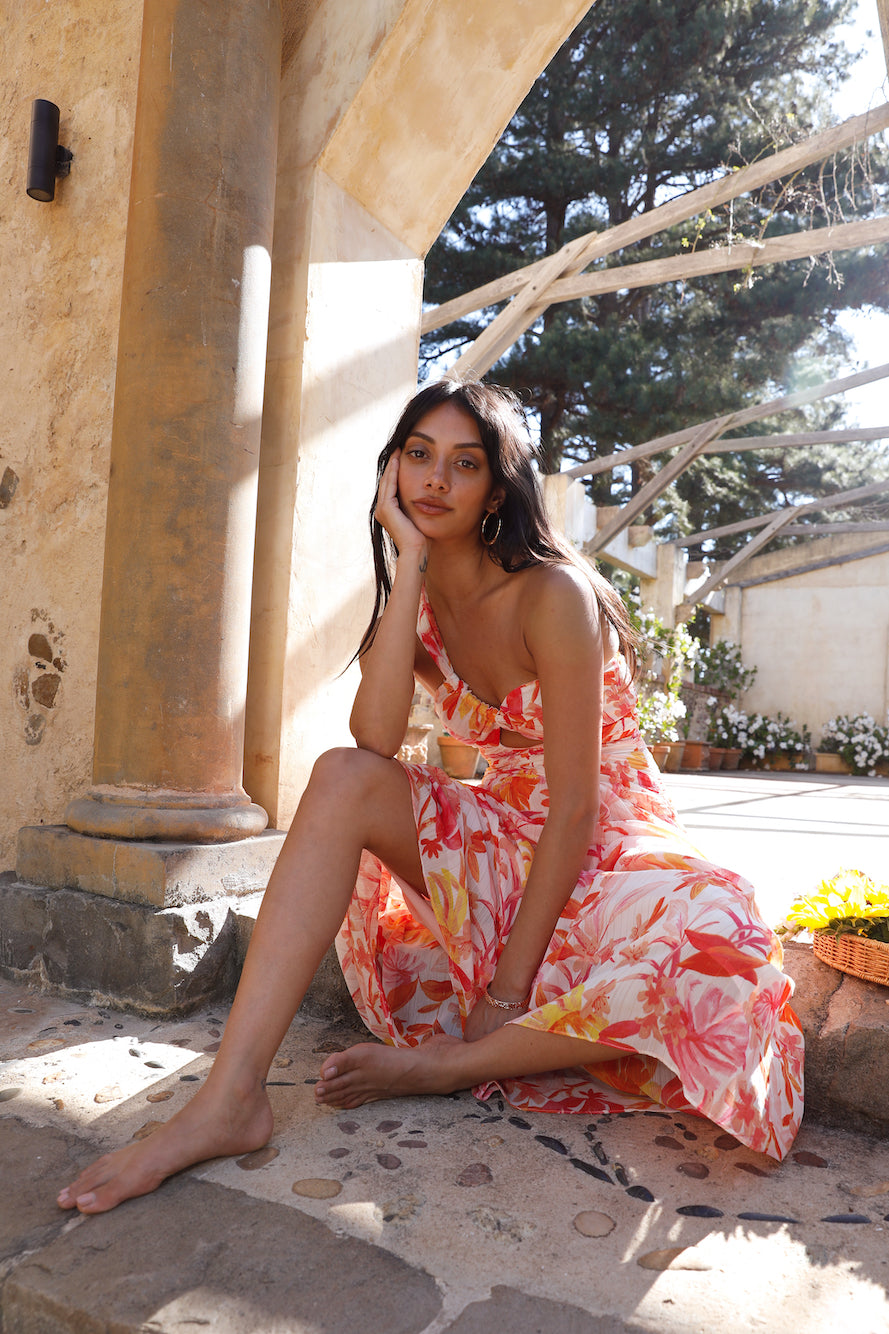 Flashing Lights Maxi Dress Pink-Seaa Fashion