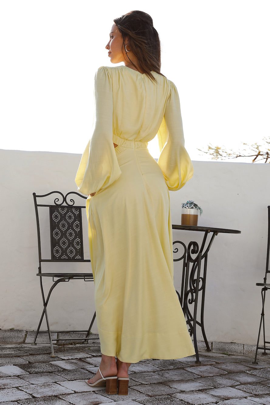 Miles Apart Maxi Dress Yellow-Seaa Fashion