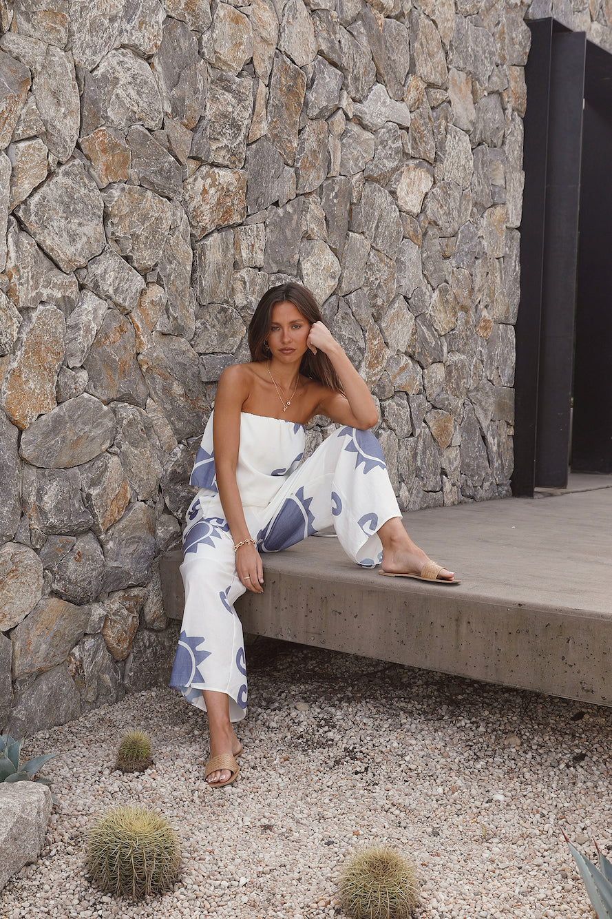 Dream Of Mykonos Crop Top Blue-Seaa Fashion