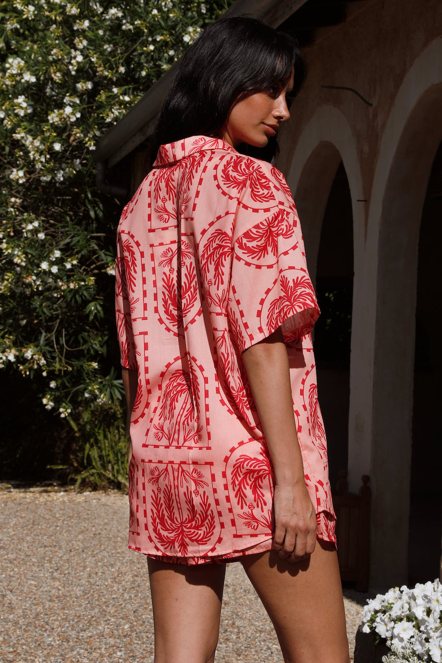 Drifting Away Shirt Red-Seaa Fashion