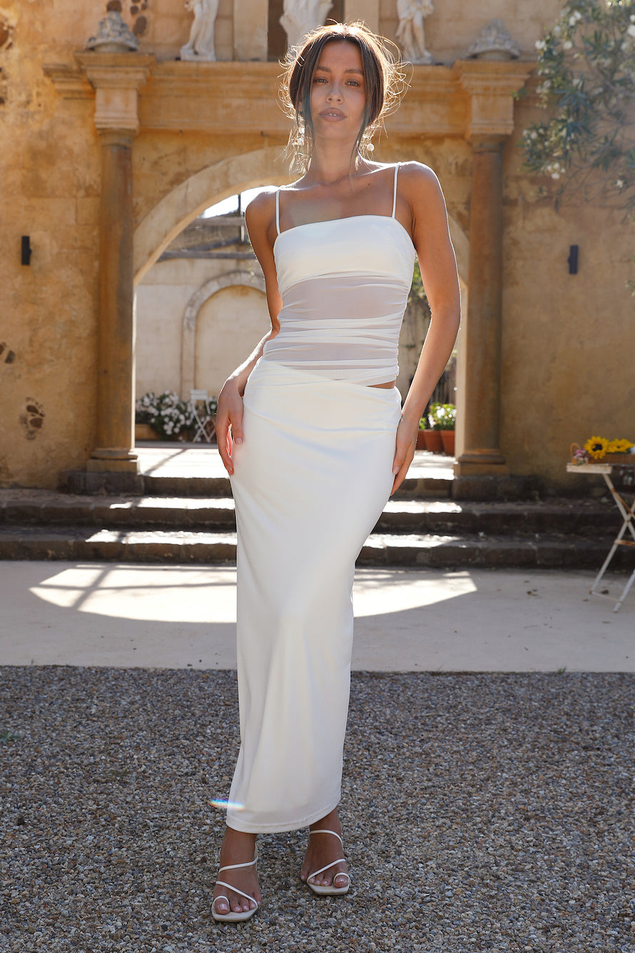 Belle Of The Ball Maxi Dress White-Seaa Fashion