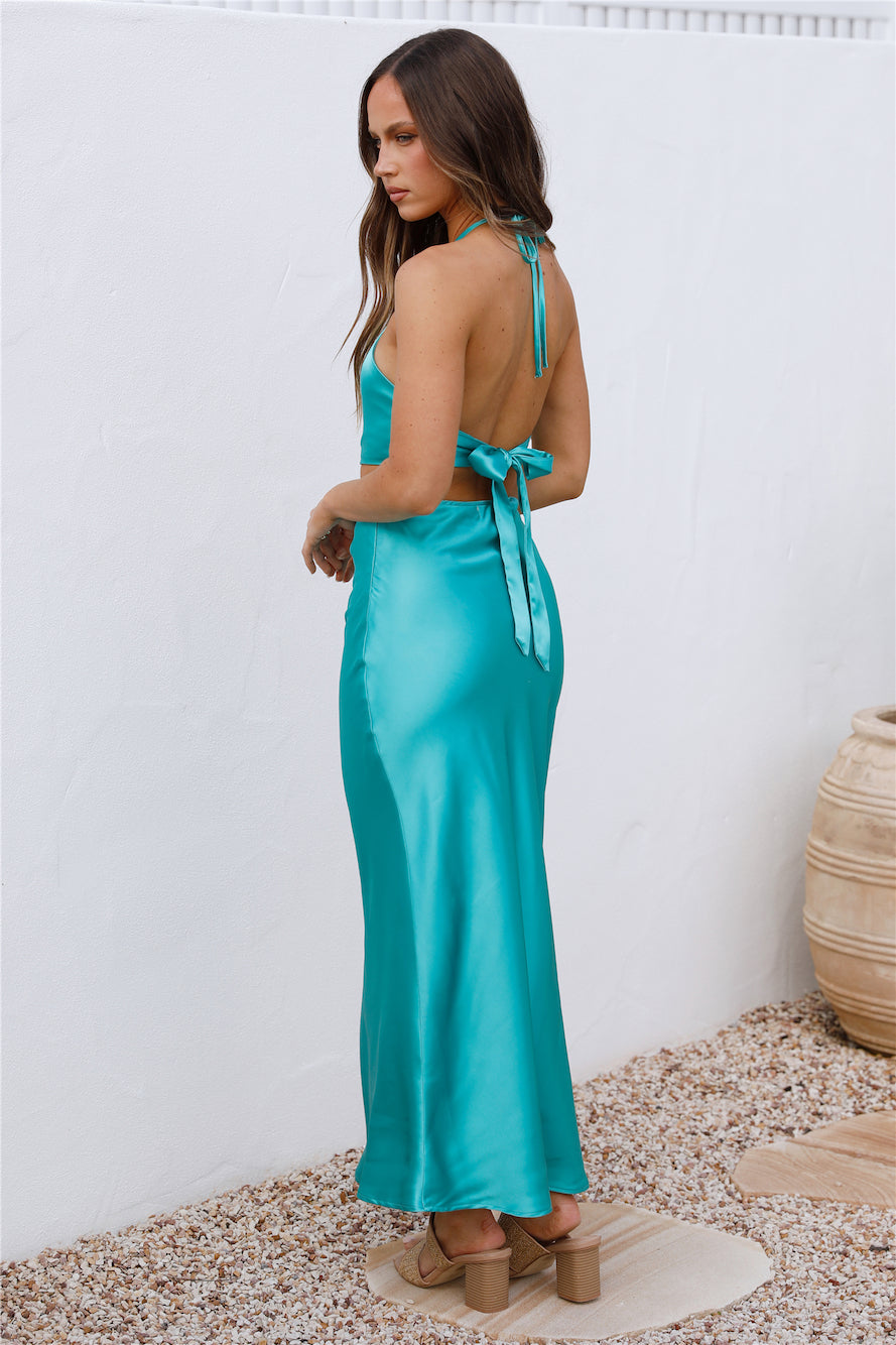 Levelled Soul Maxi Dress Aqua-Seaa Fashion