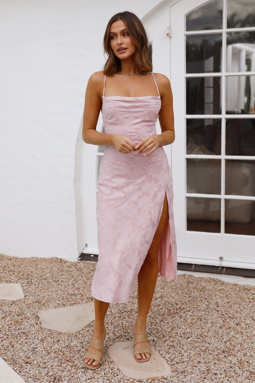 Story Of Songs Midi Dress Pink-Seaa Fashion