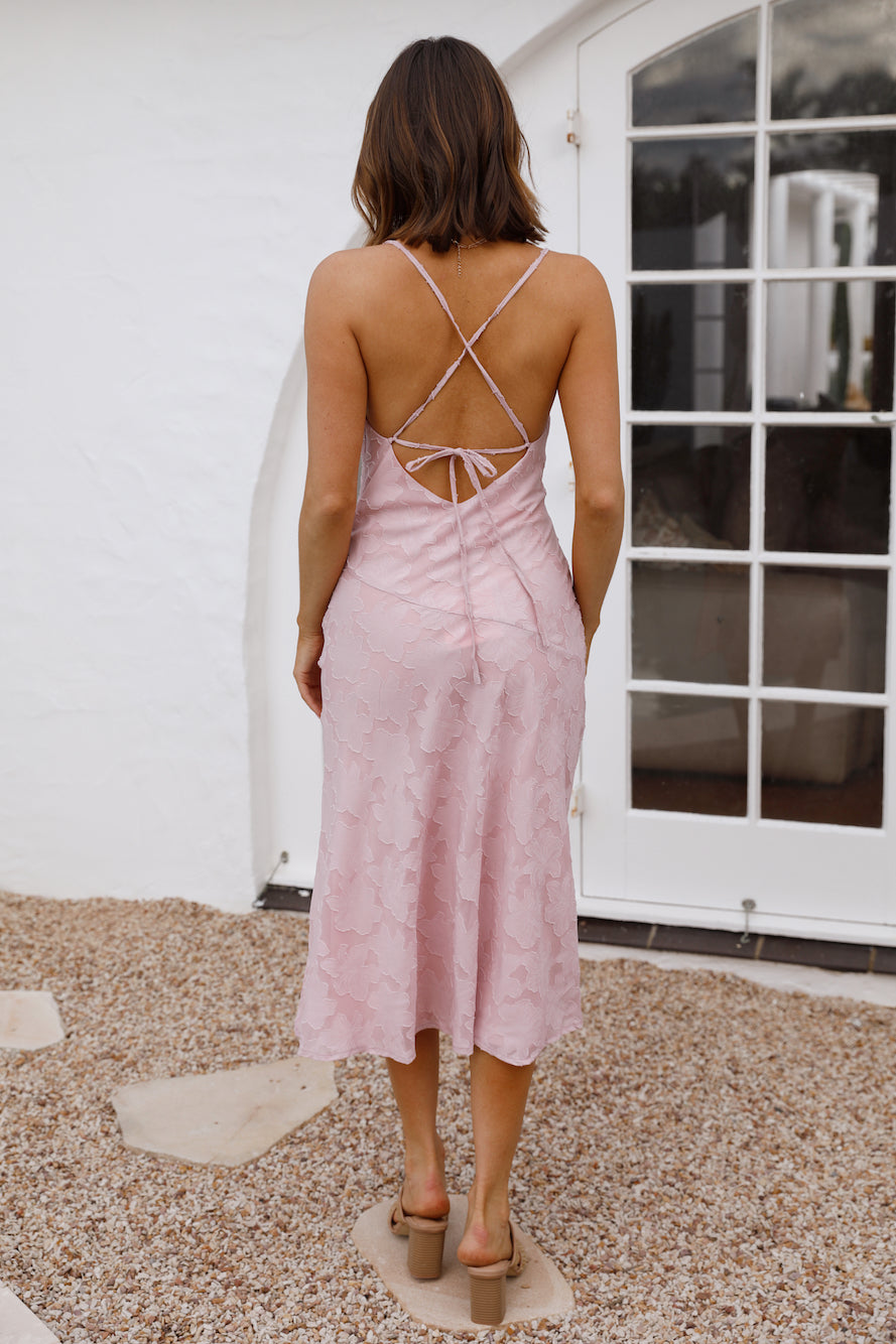 Story Of Songs Midi Dress Pink-Seaa Fashion