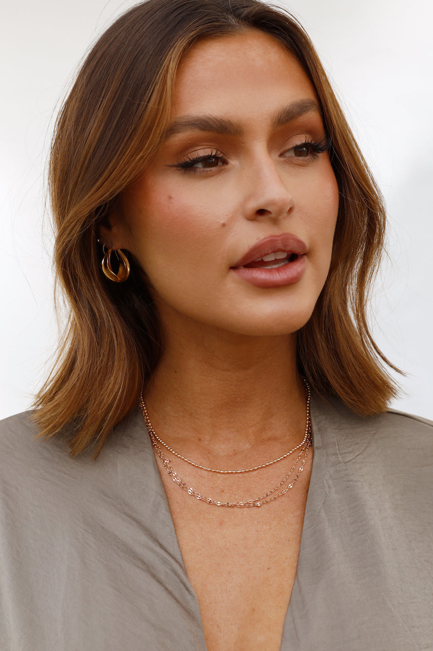 Staying Here Necklace Gold-Seaa Fashion