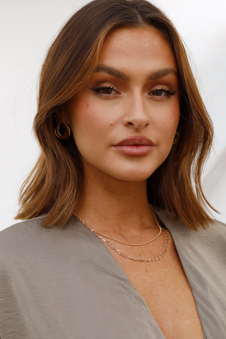 Staying Here Necklace Gold-Seaa Fashion