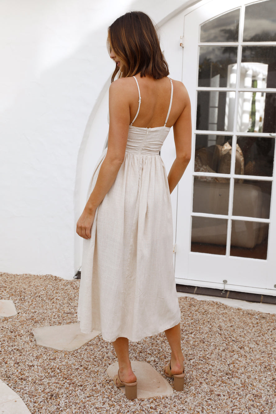 Sifting Sands Maxi Dress Beige-Seaa Fashion