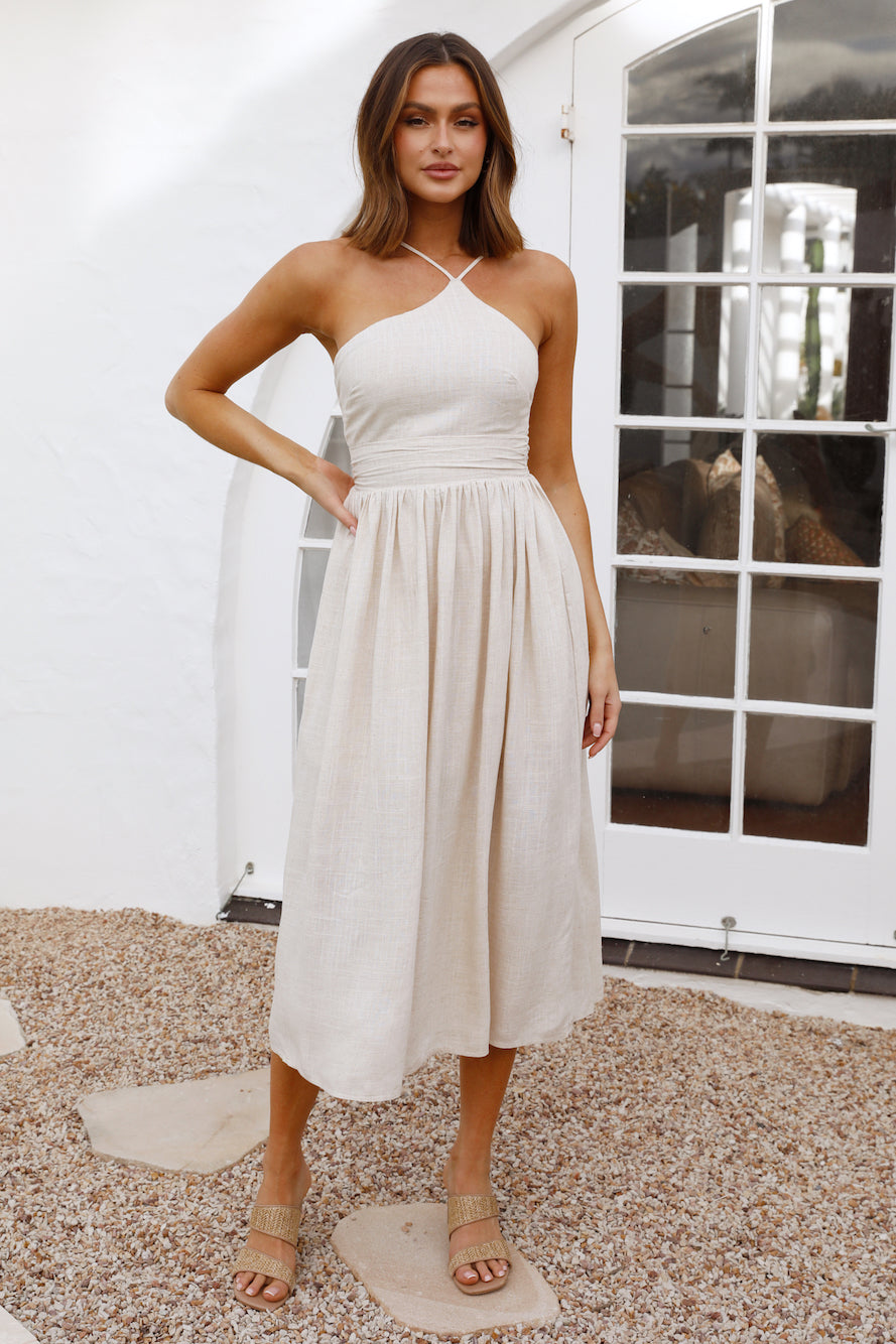 Sifting Sands Maxi Dress Beige-Seaa Fashion