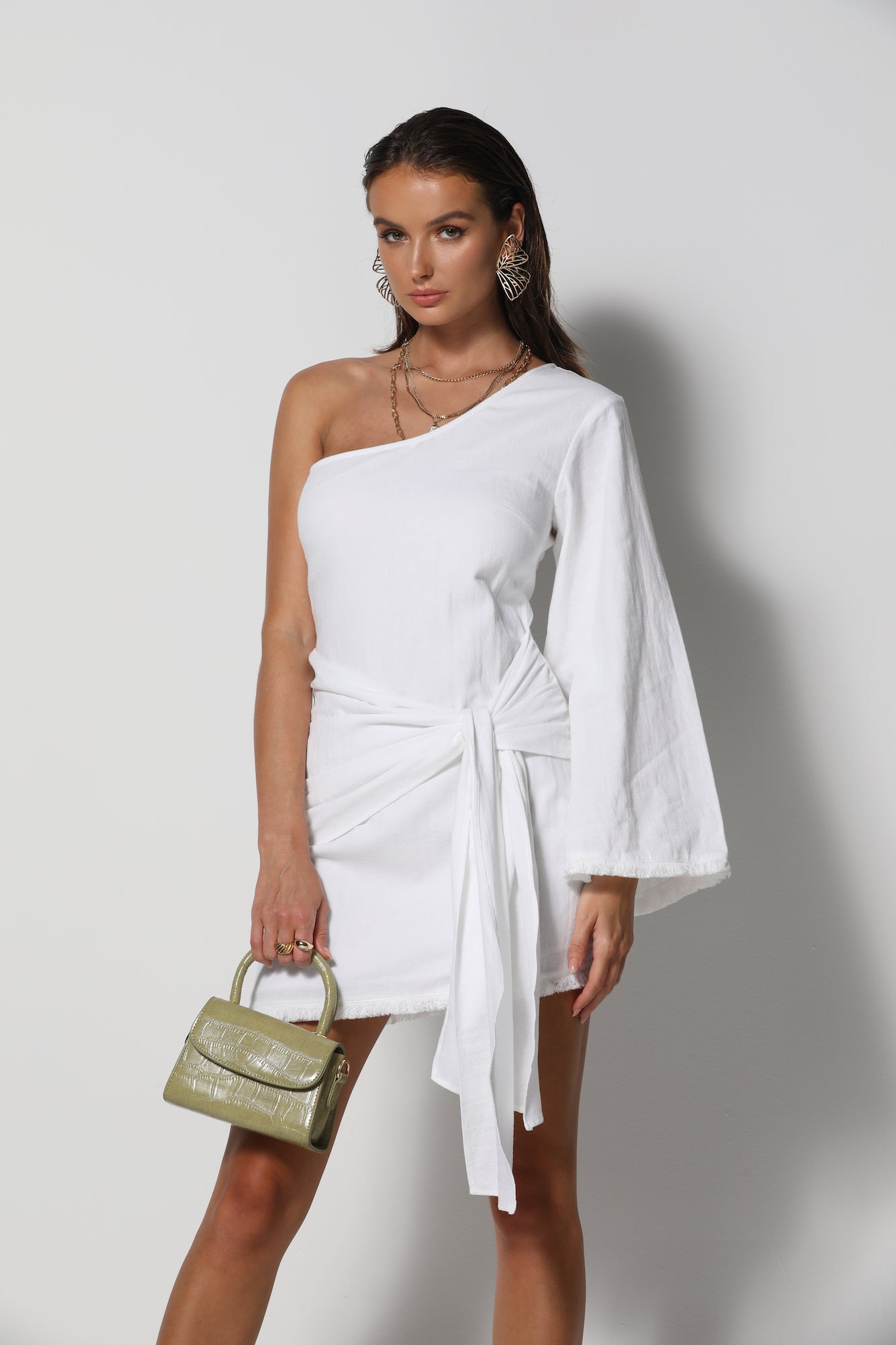 RUNAWAY THE LABEL Liana Dress White-Seaa Fashion