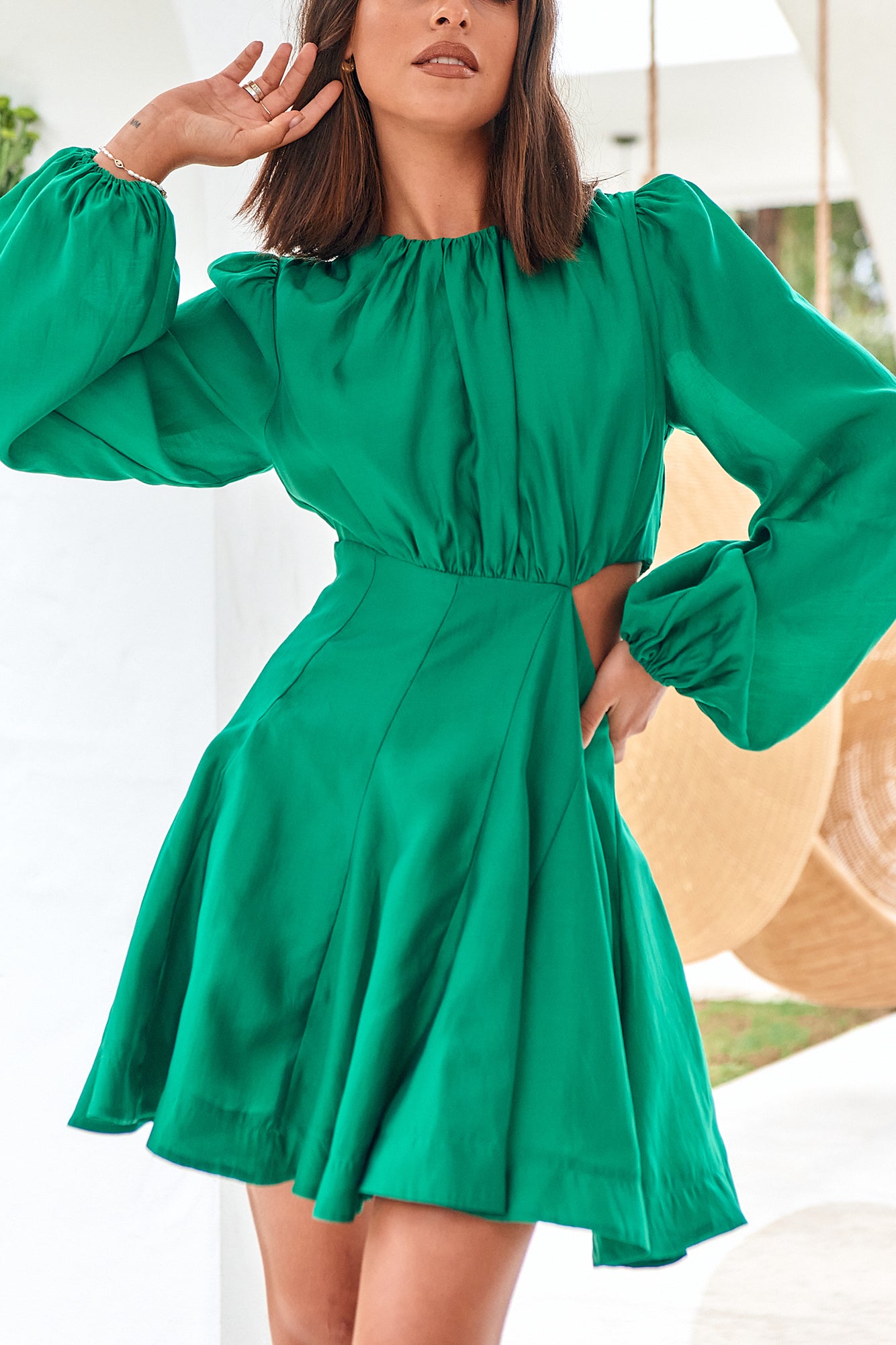 Symbols Of Nature Dress Green-Seaa Fashion