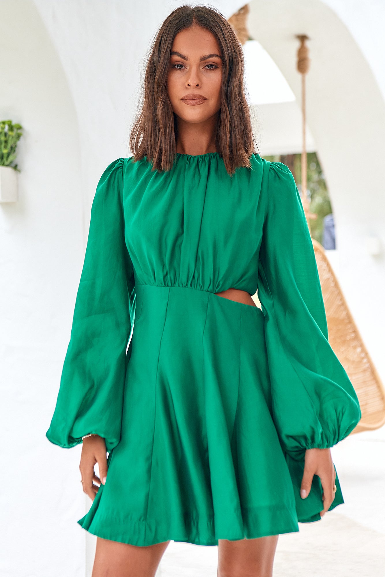Symbols Of Nature Dress Green-Seaa Fashion
