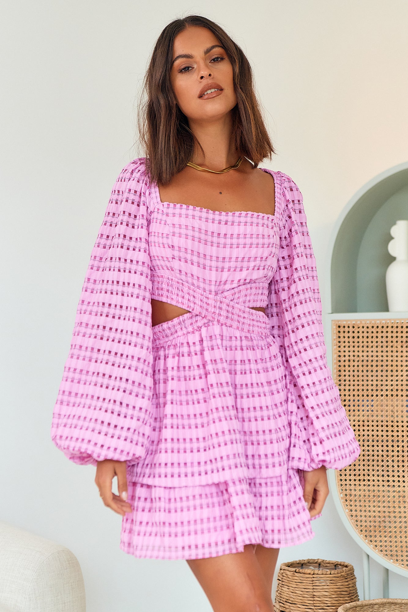 Know Your Name Dress Pink-Seaa Fashion