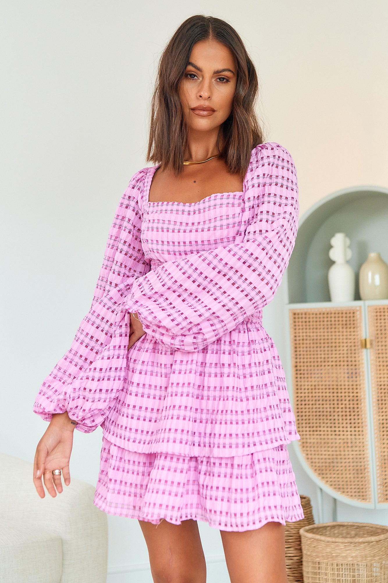 Know Your Name Dress Pink-Seaa Fashion