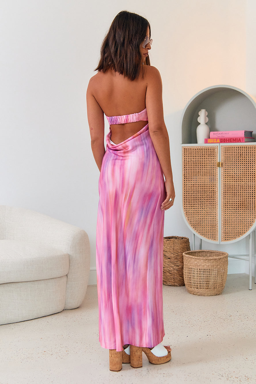 Venti Maxi Dress Pink-Seaa Fashion