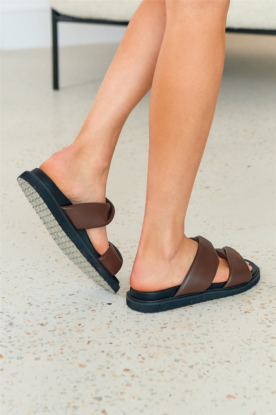 BILLINI Zonya Slides Chocolate-Seaa Fashion