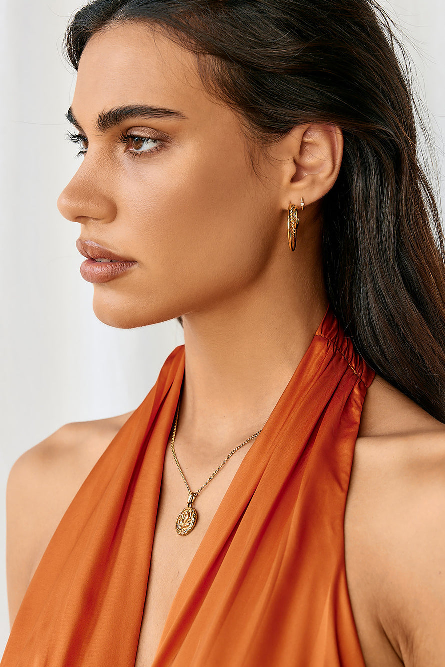 Venna Earrings Gold-Seaa Fashion