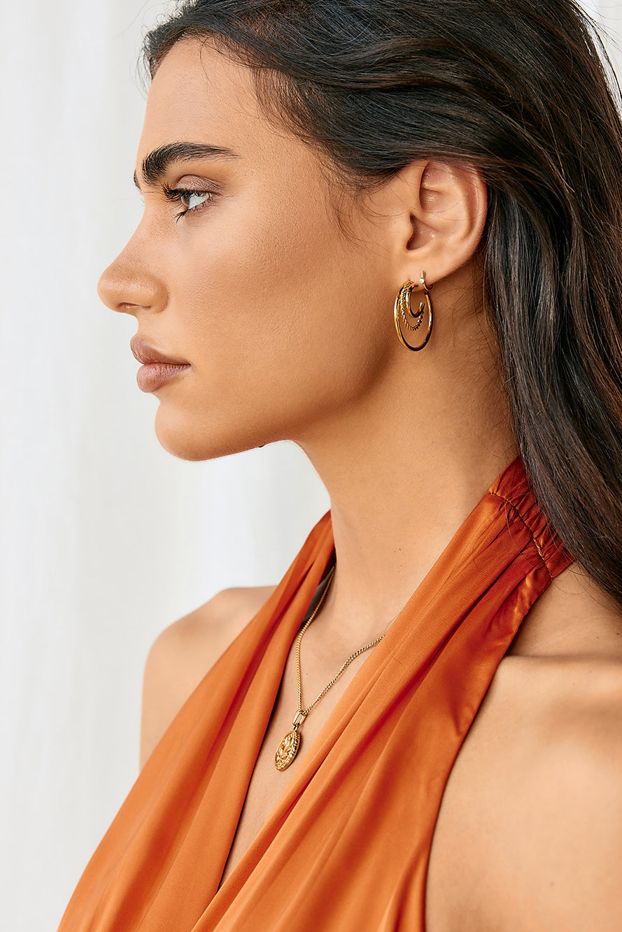 Venna Earrings Gold-Seaa Fashion