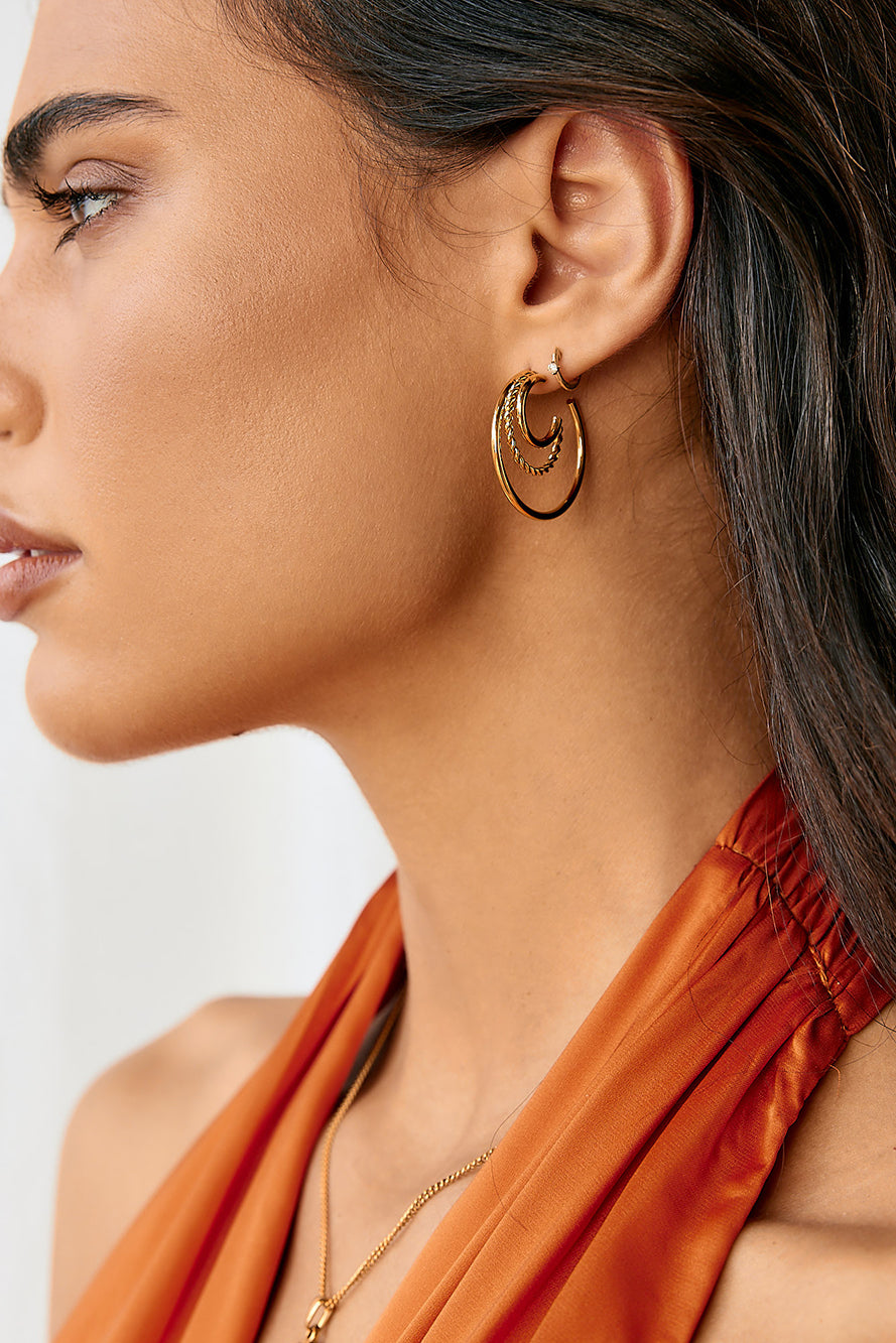 Venna Earrings Gold-Seaa Fashion