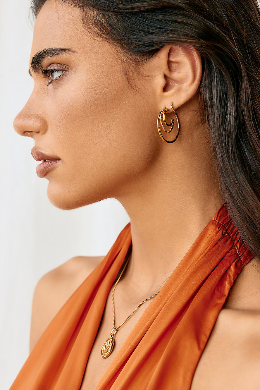 Venna Earrings Gold-Seaa Fashion