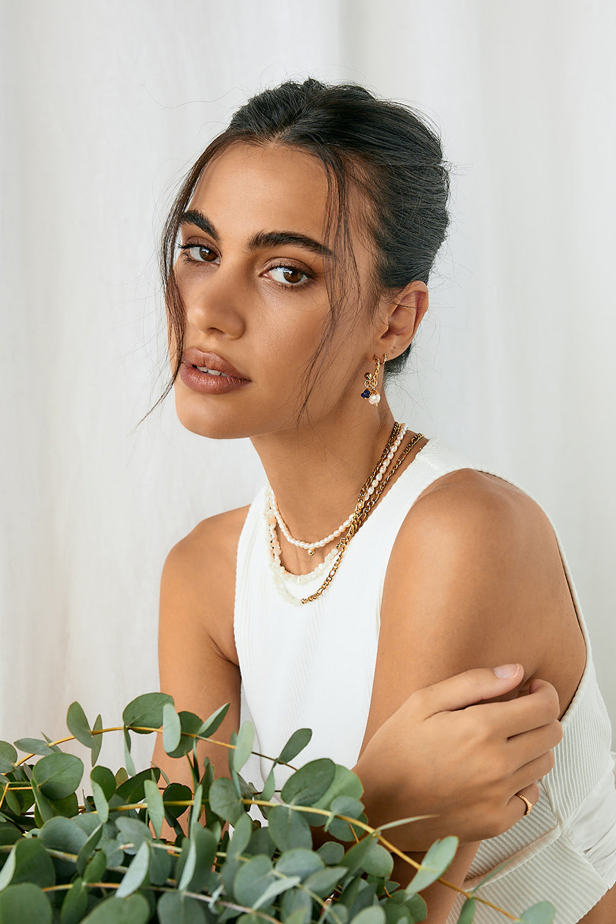 18k Gold Plated Question And Answer Necklace-Seaa Fashion