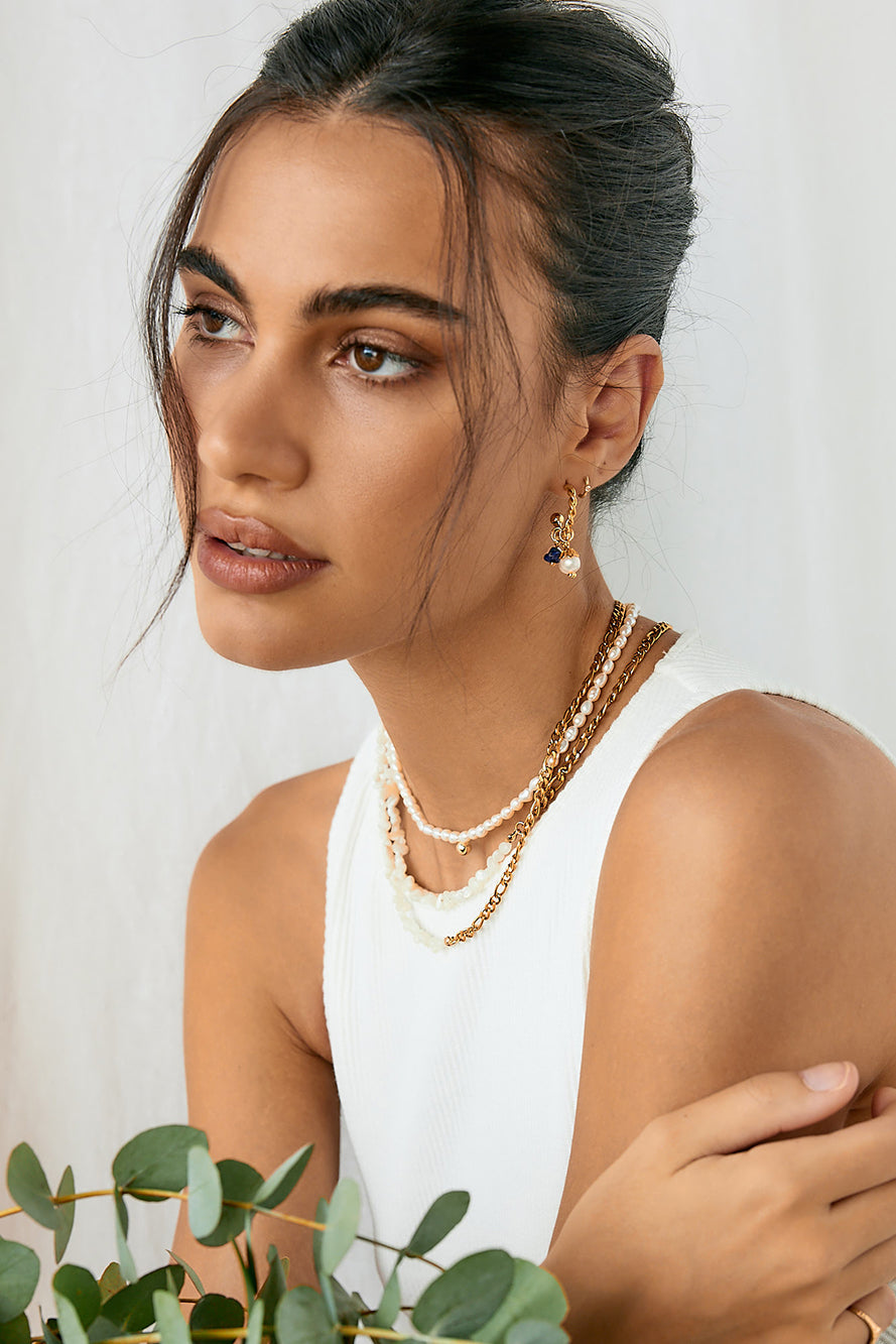 18k Gold Plated Question And Answer Necklace-Seaa Fashion