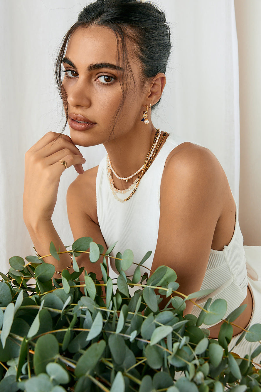 18k Gold Plated Question And Answer Necklace-Seaa Fashion