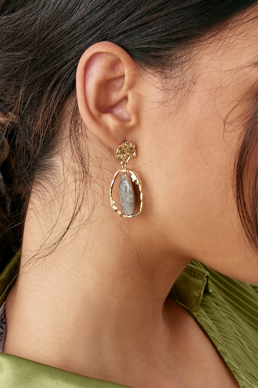 Mona Lisa Earrings Grey-Seaa Fashion