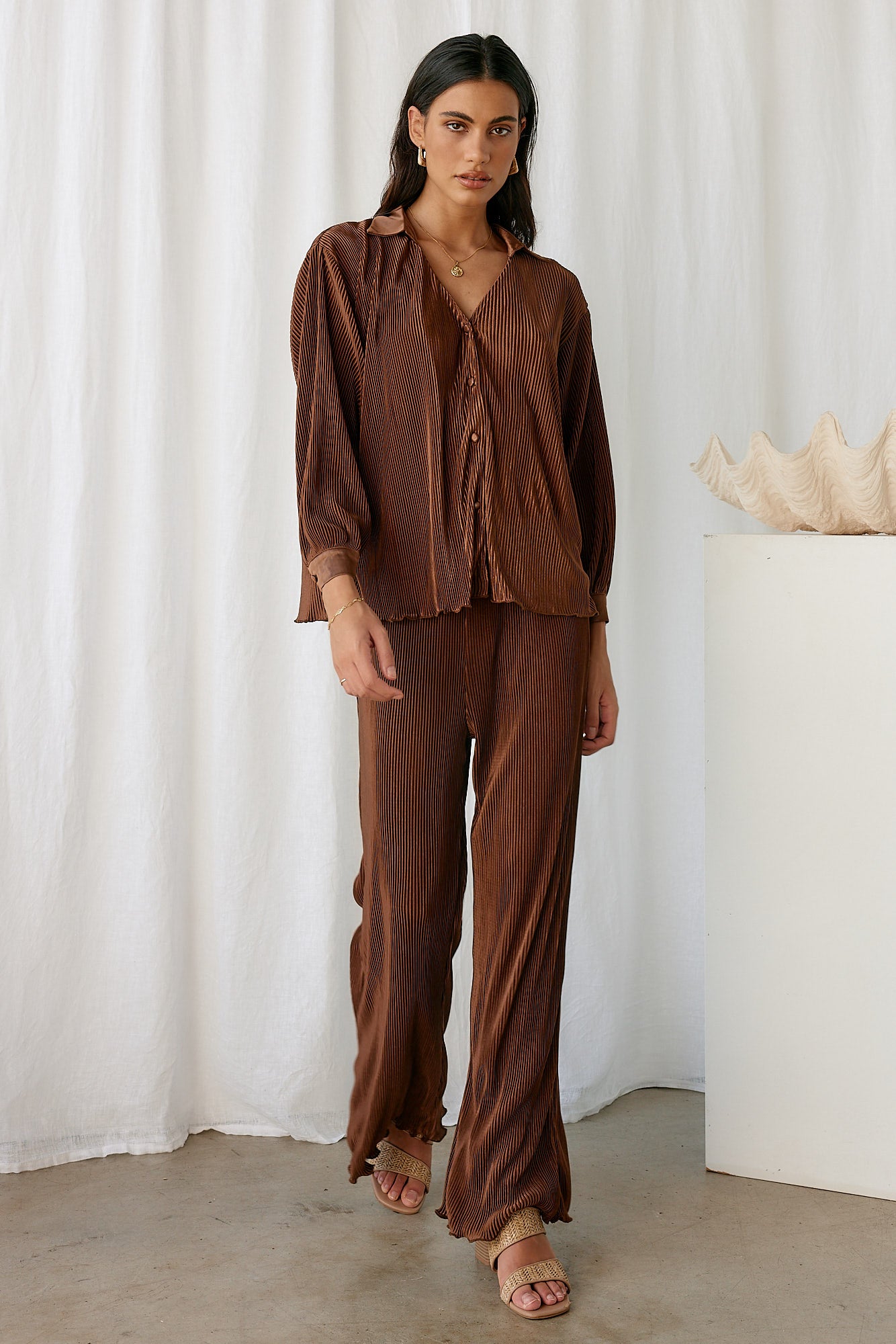 Voyager Pants Brown-Seaa Fashion