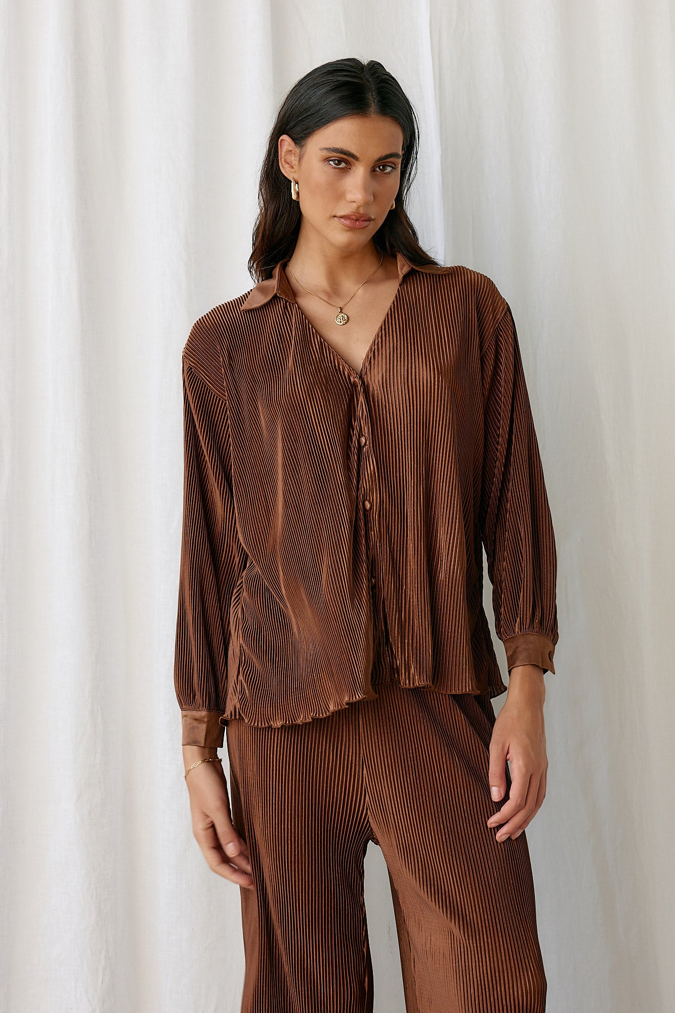 Voyager Shirt Brown-Seaa Fashion