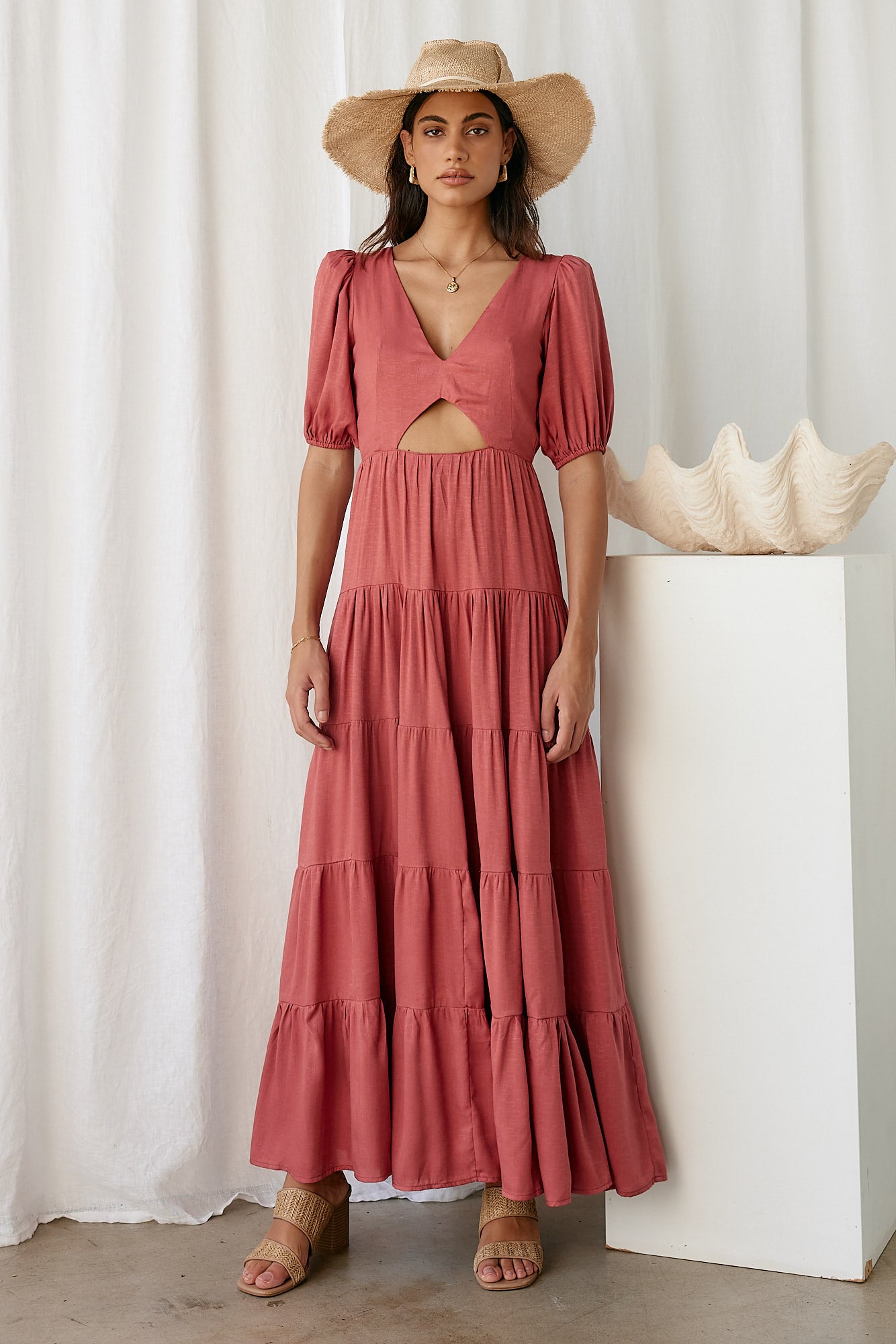 RUNAWAY THE LABEL Cedros Maxi Dress Terracotta-Seaa Fashion