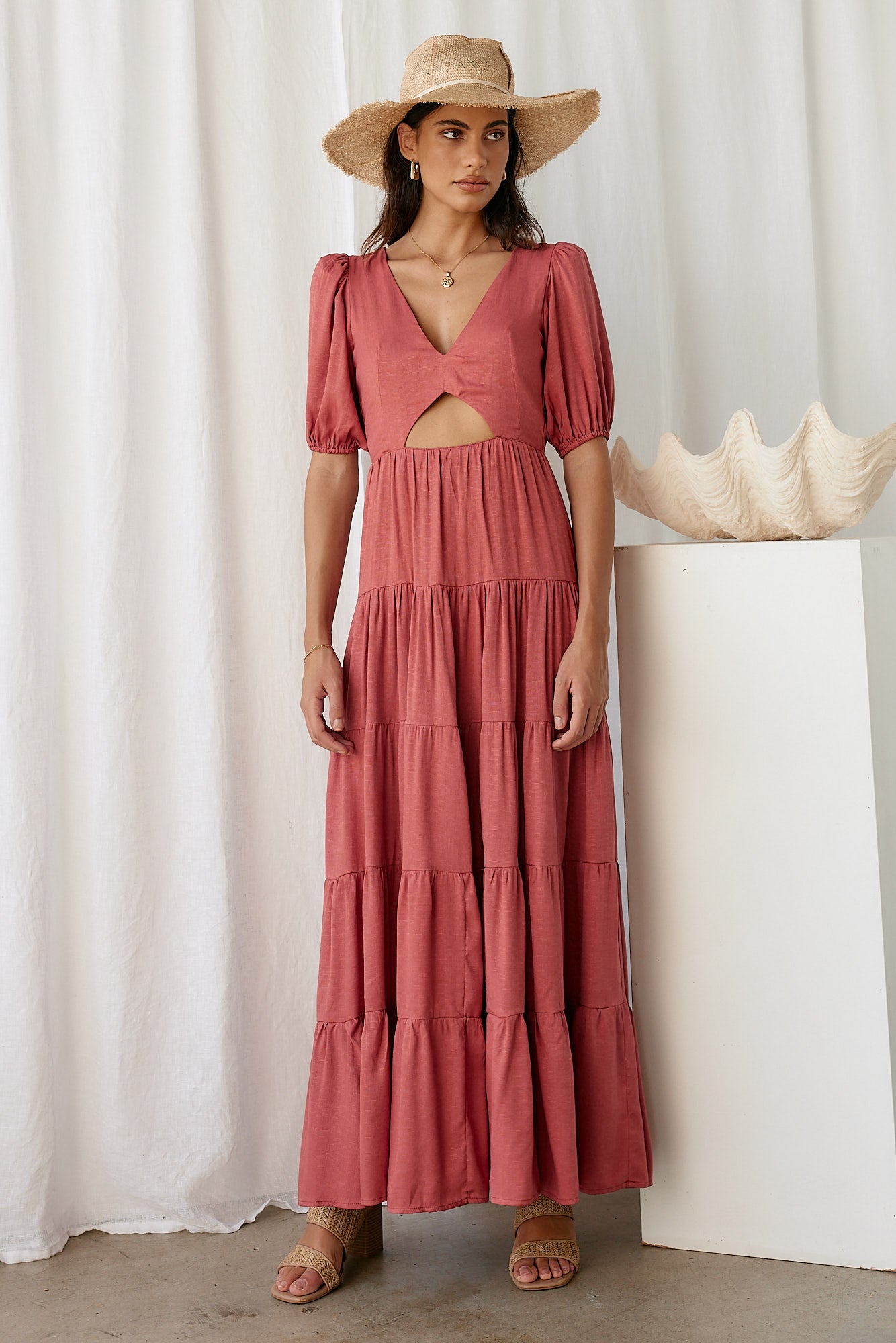 RUNAWAY THE LABEL Cedros Maxi Dress Terracotta-Seaa Fashion
