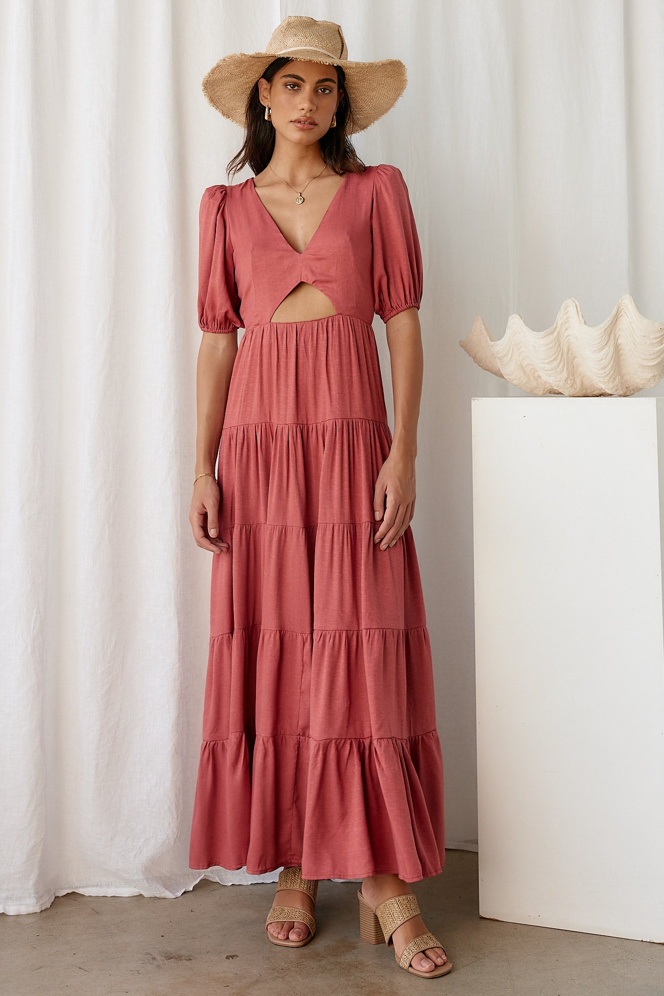 RUNAWAY THE LABEL Cedros Maxi Dress Terracotta-Seaa Fashion