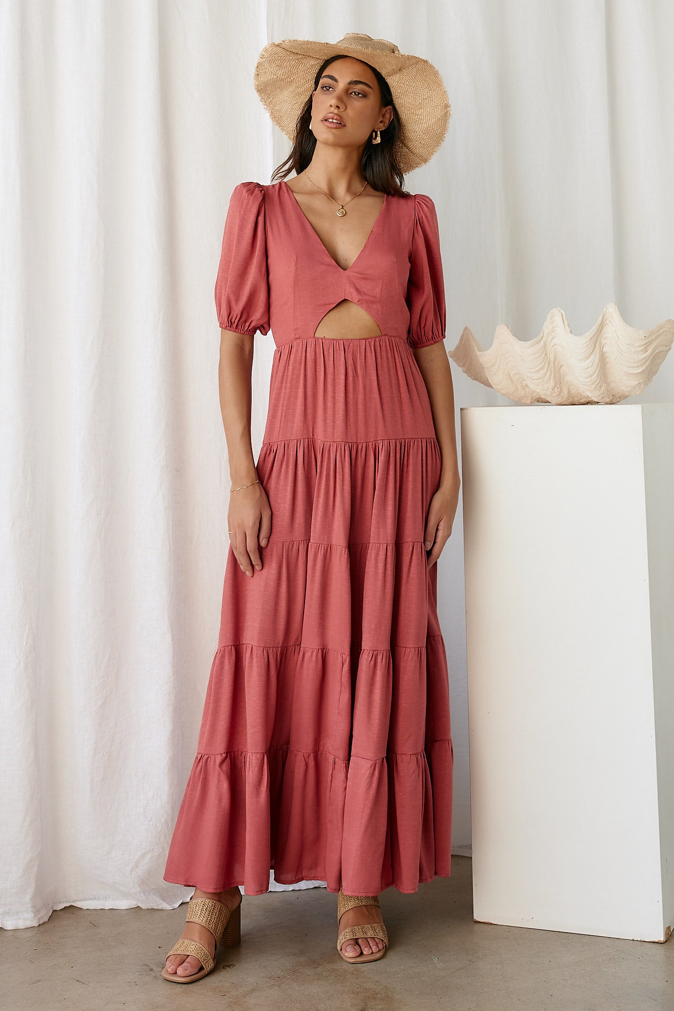 RUNAWAY THE LABEL Cedros Maxi Dress Terracotta-Seaa Fashion