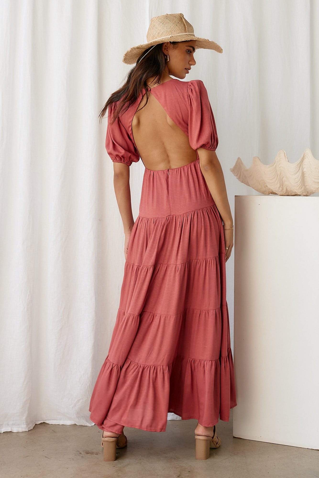 RUNAWAY THE LABEL Cedros Maxi Dress Terracotta-Seaa Fashion