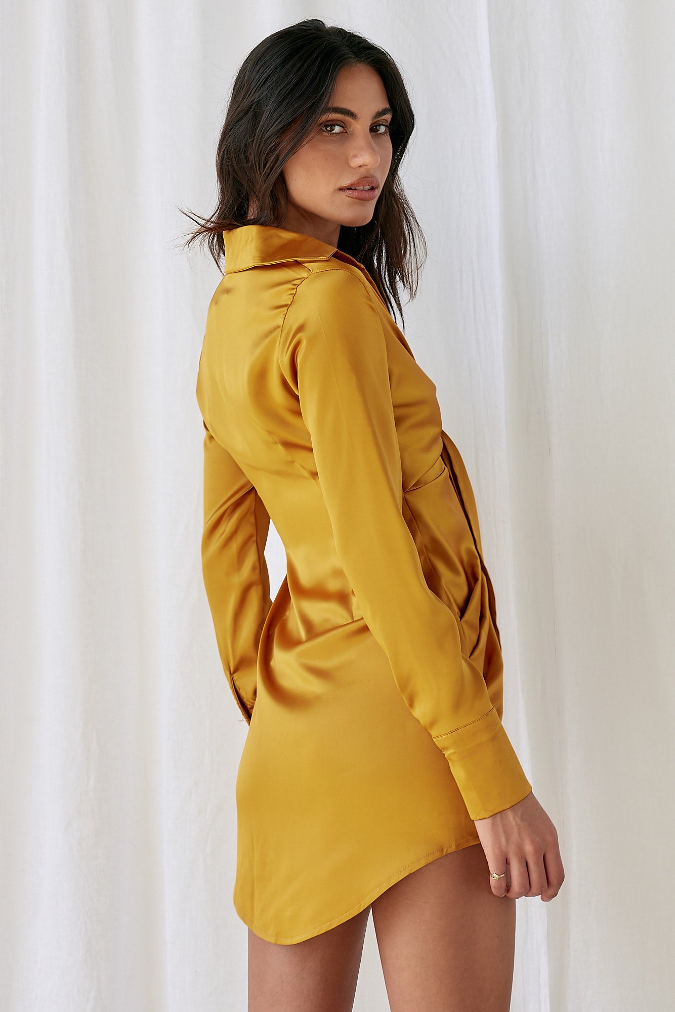 Be My Thriller Dress Yellow-Seaa Fashion