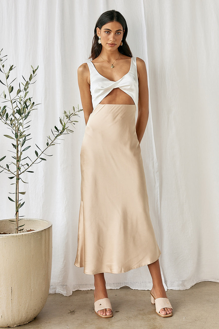 When You Breathe Maxi Dress Beige-Seaa Fashion
