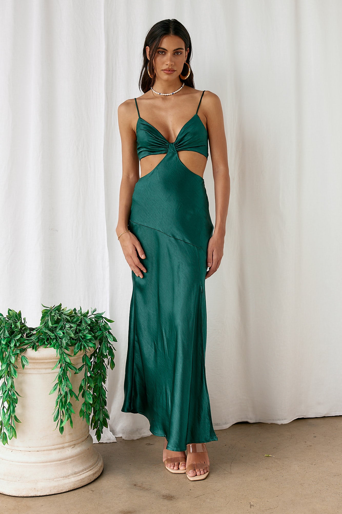 City Sunset Maxi Dress Forest Green-Seaa Fashion