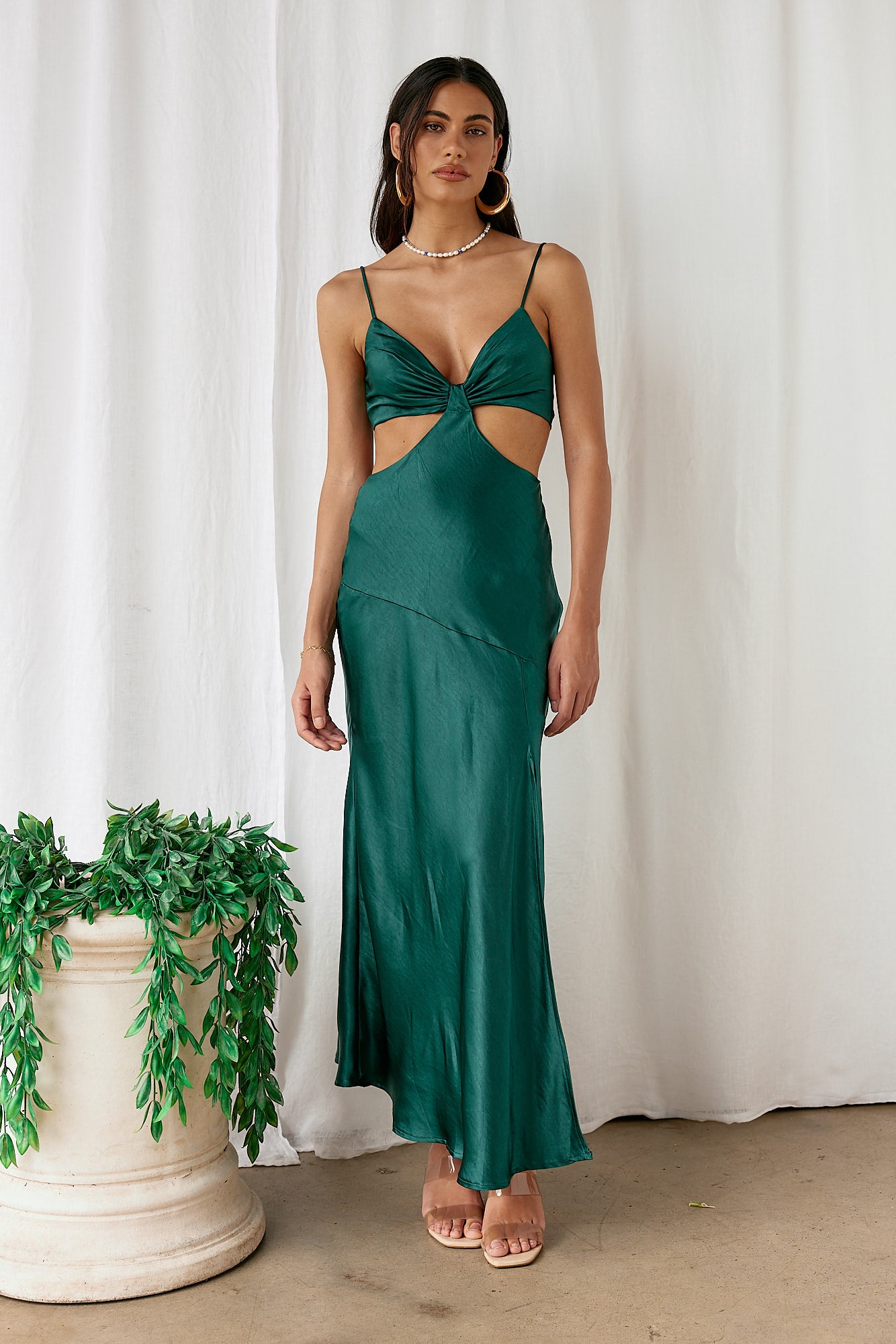 City Sunset Maxi Dress Forest Green-Seaa Fashion