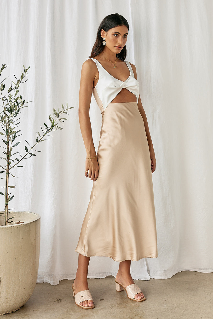 When You Breathe Maxi Dress Beige-Seaa Fashion